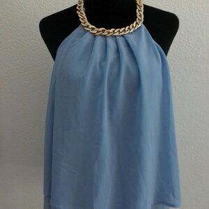 Light blue Halter top, - LorenaRose, size: M